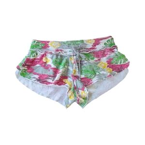 Y2k No Boundaries Tropical Micromini‎ Sweat Shorts Low rise